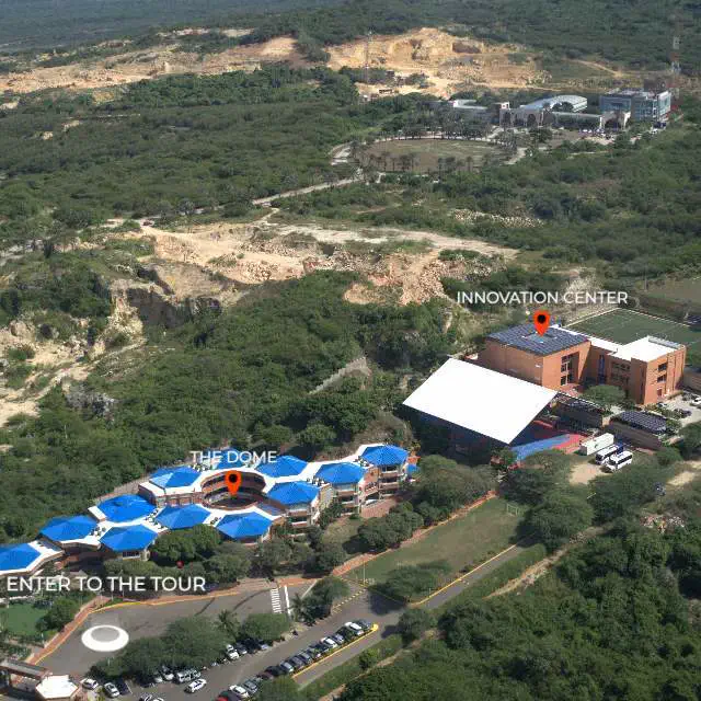 Aerial view of the Altamira International School campus